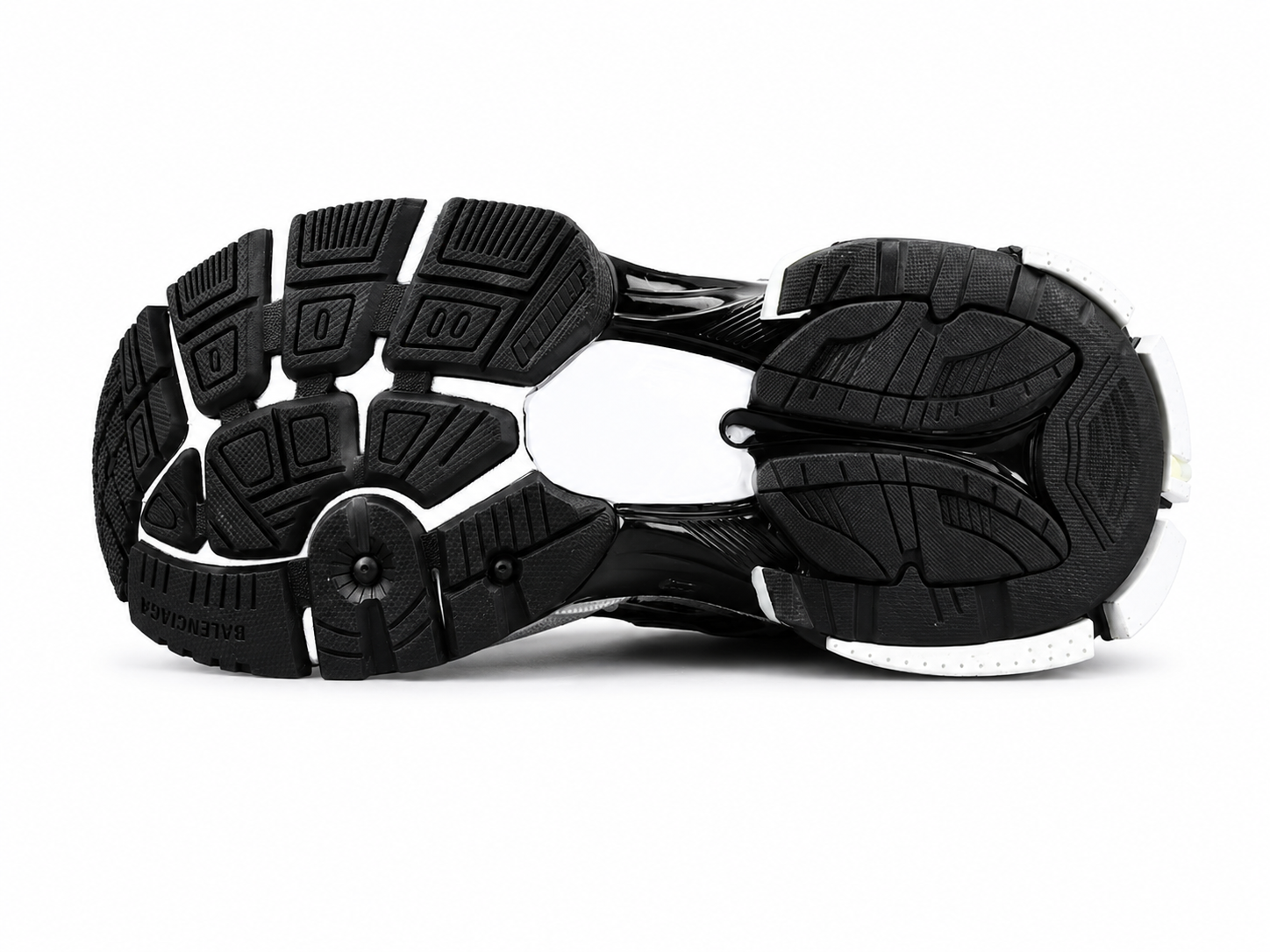 Premium Chunky Running Sneakers | Black White Sport Shoes  或