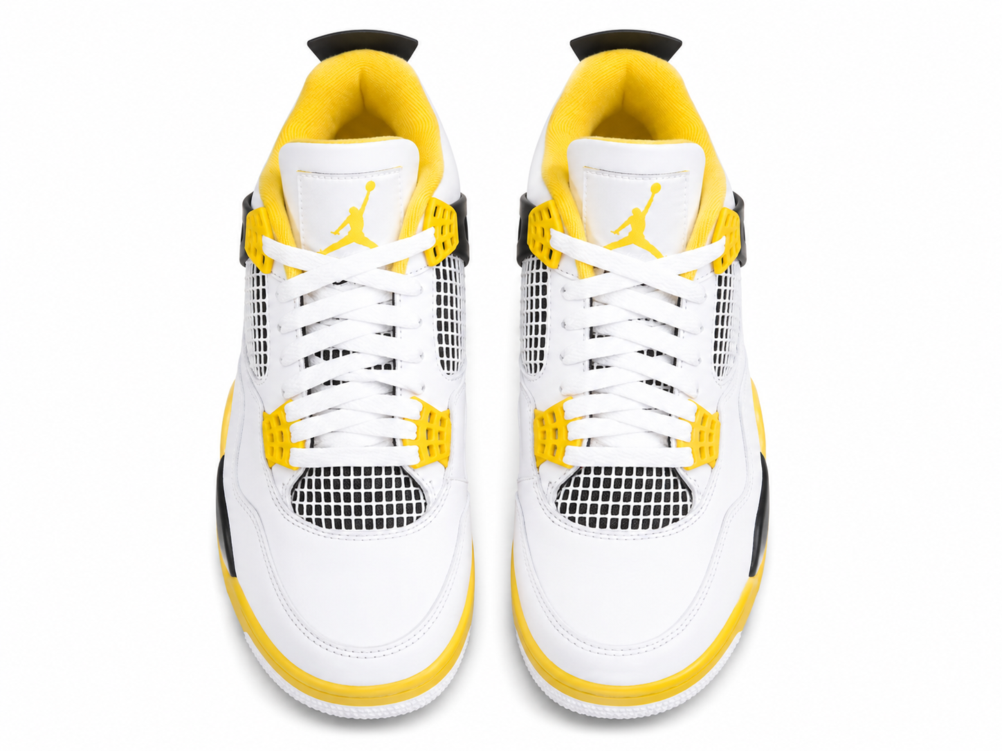 Retro Basketball Sneakers – White Yellow Colorway