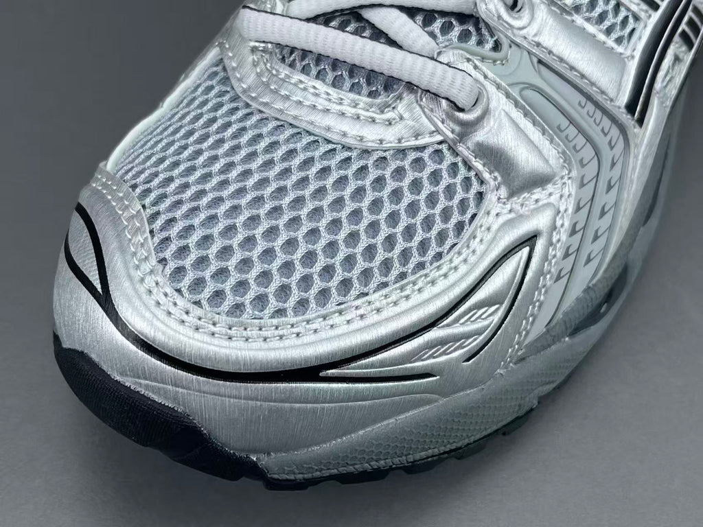 Silver Grey Mesh Running Shoes | Lightweight Comfort Sneakers