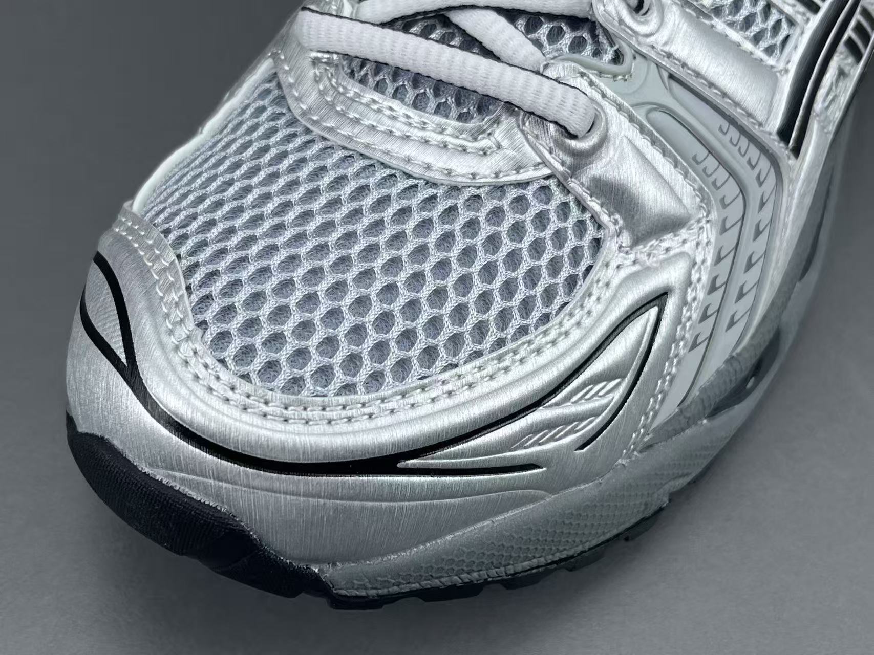 Silver Grey Mesh Running Shoes | Lightweight Comfort Sneakers