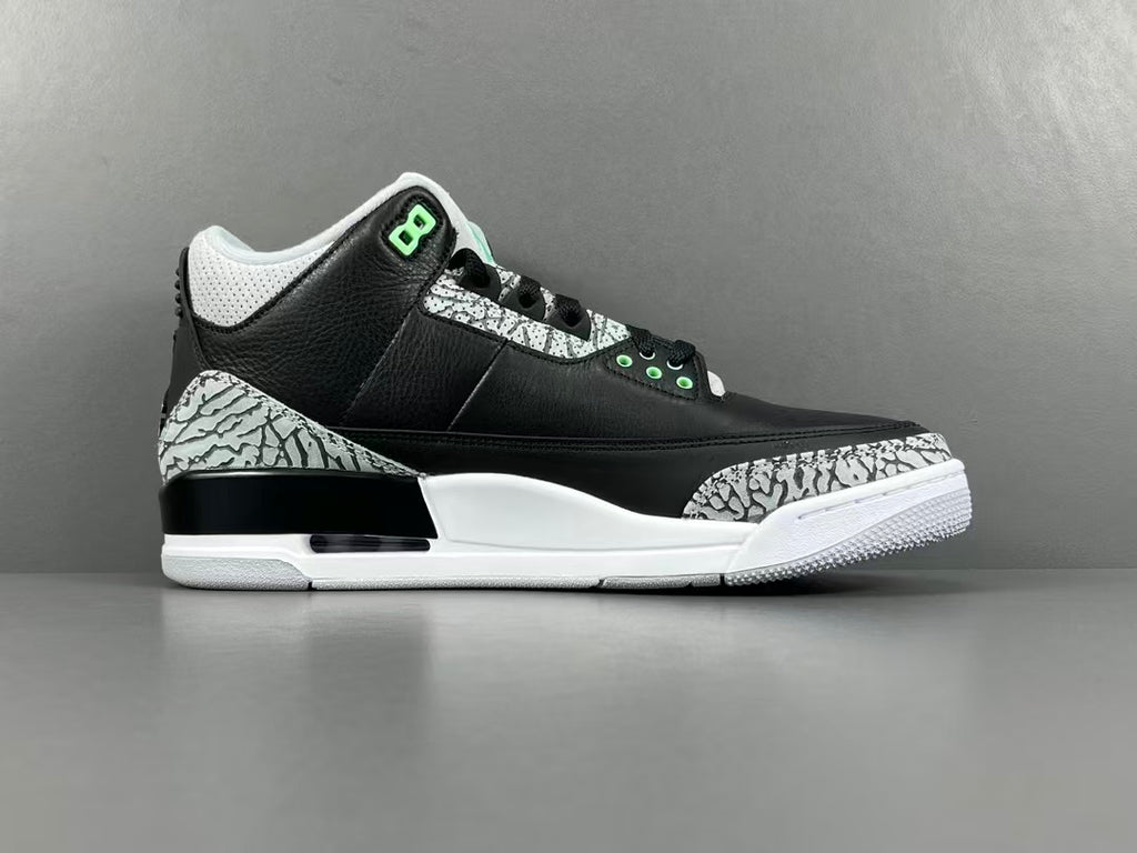 Black & Green Basketball Sneakers | Premium Leather Sports Shoes