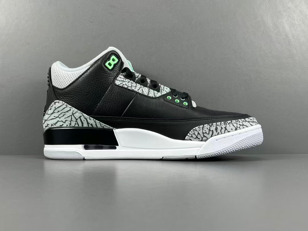 Black & Green Basketball Sneakers | Premium Leather Sports Shoes