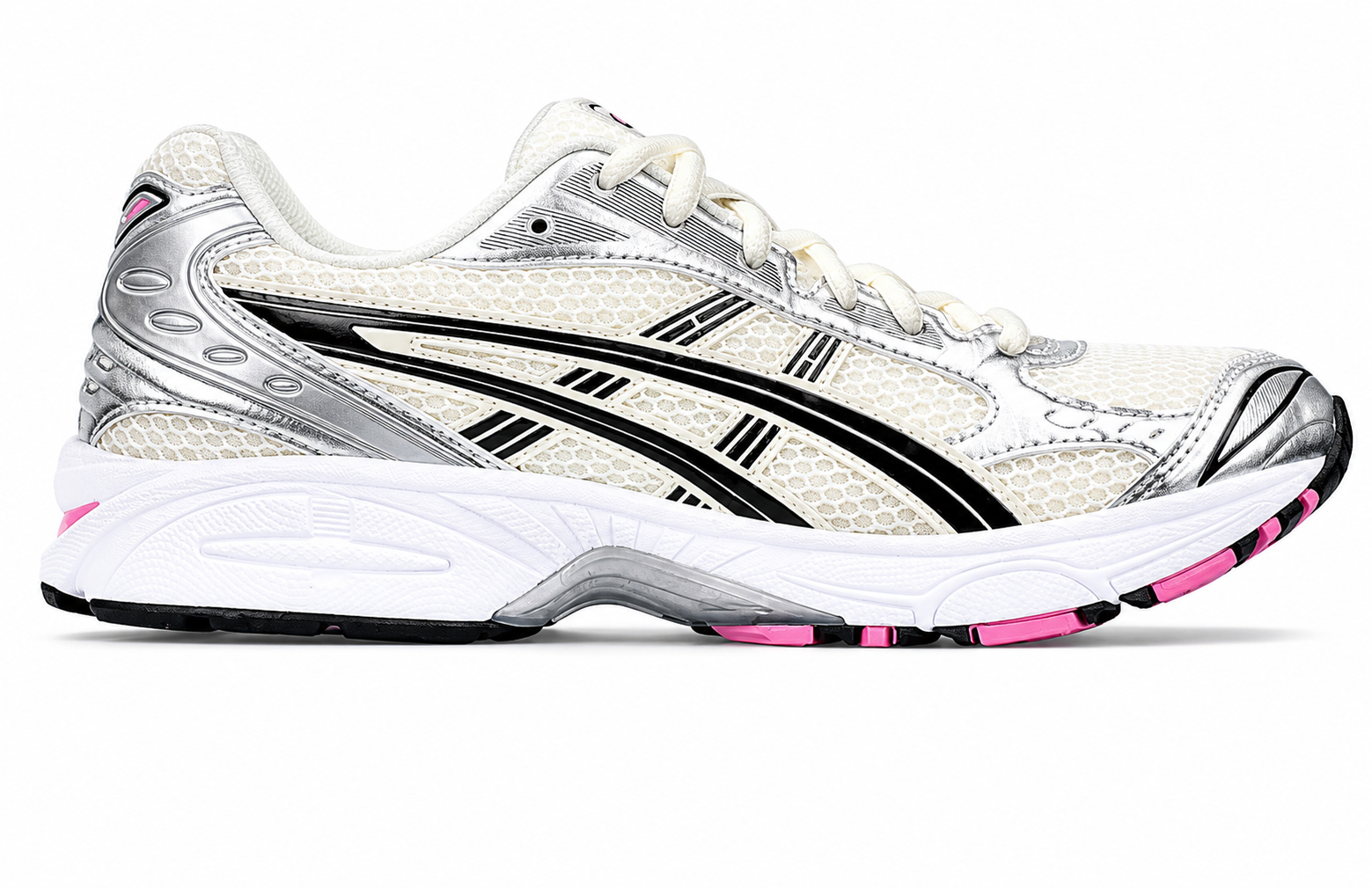 Women's Silver Pink Retro Running Shoes | Breathable Mesh Sneakers