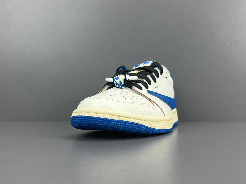 Vintage Blue Low Top Casual Sneakers | Premium Leather Style