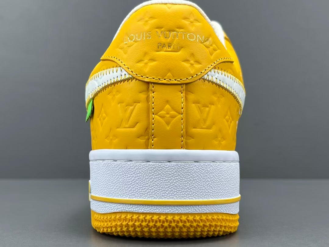 Yellow Luxury Inspired Low Top Casual Sneakers | Premium Embossed Design