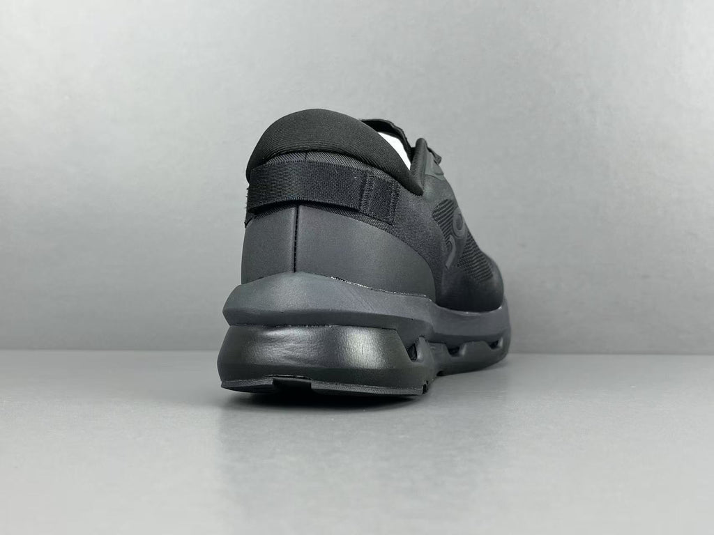 Men's All Black Lightweight Running Shoes | Breathable Cushion Athletic Sneakers