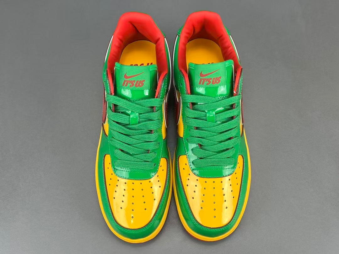 Colorful Patent Leather Low Top Sneakers