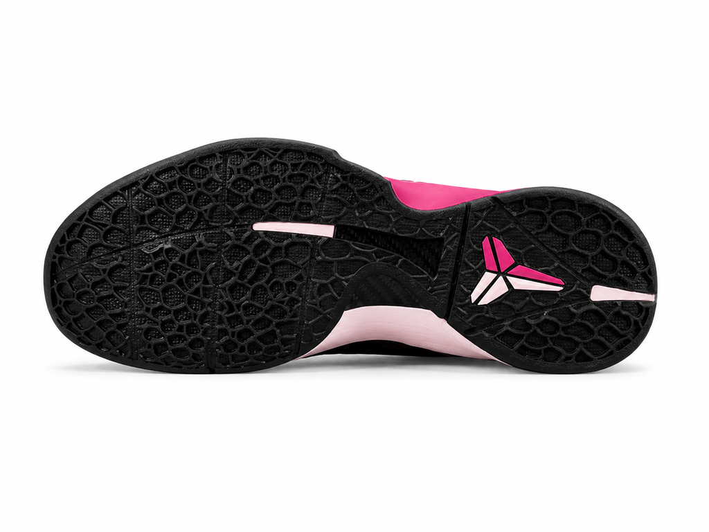 Pink Black Low-Top Basketball Shoes | Lightweight Court Sneakers