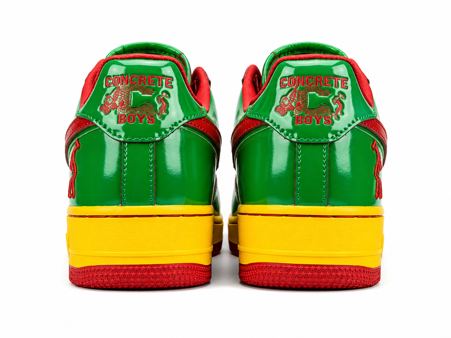 Colorful Patent Leather Low Top Sneakers