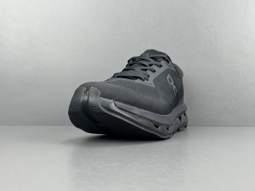 Men's All Black Lightweight Running Shoes | Breathable Cushion Athletic Sneakers