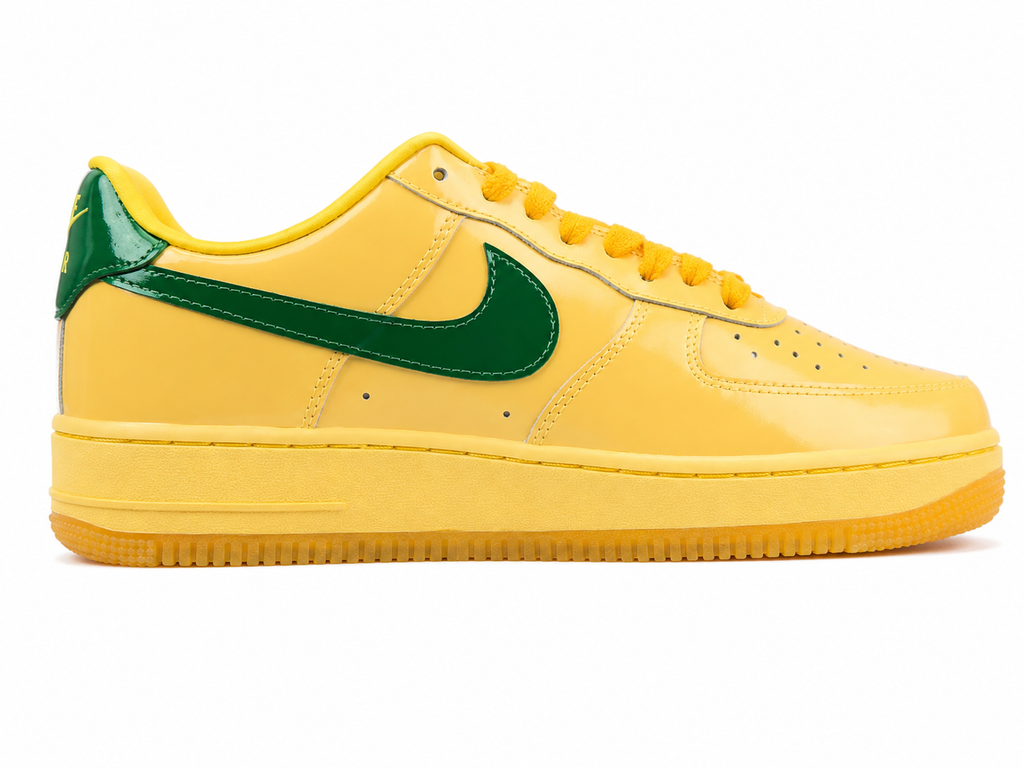 Fashion Low Top Casual Sneakers | Glossy Yellow Green Edition