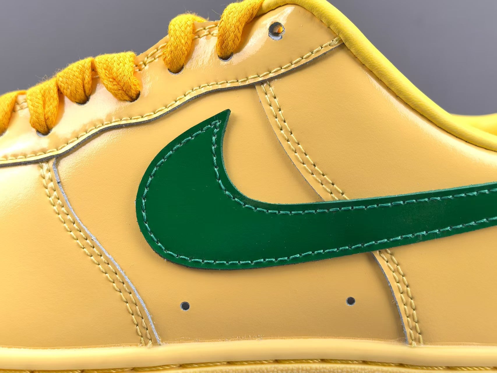 Fashion Low Top Casual Sneakers | Glossy Yellow Green Edition