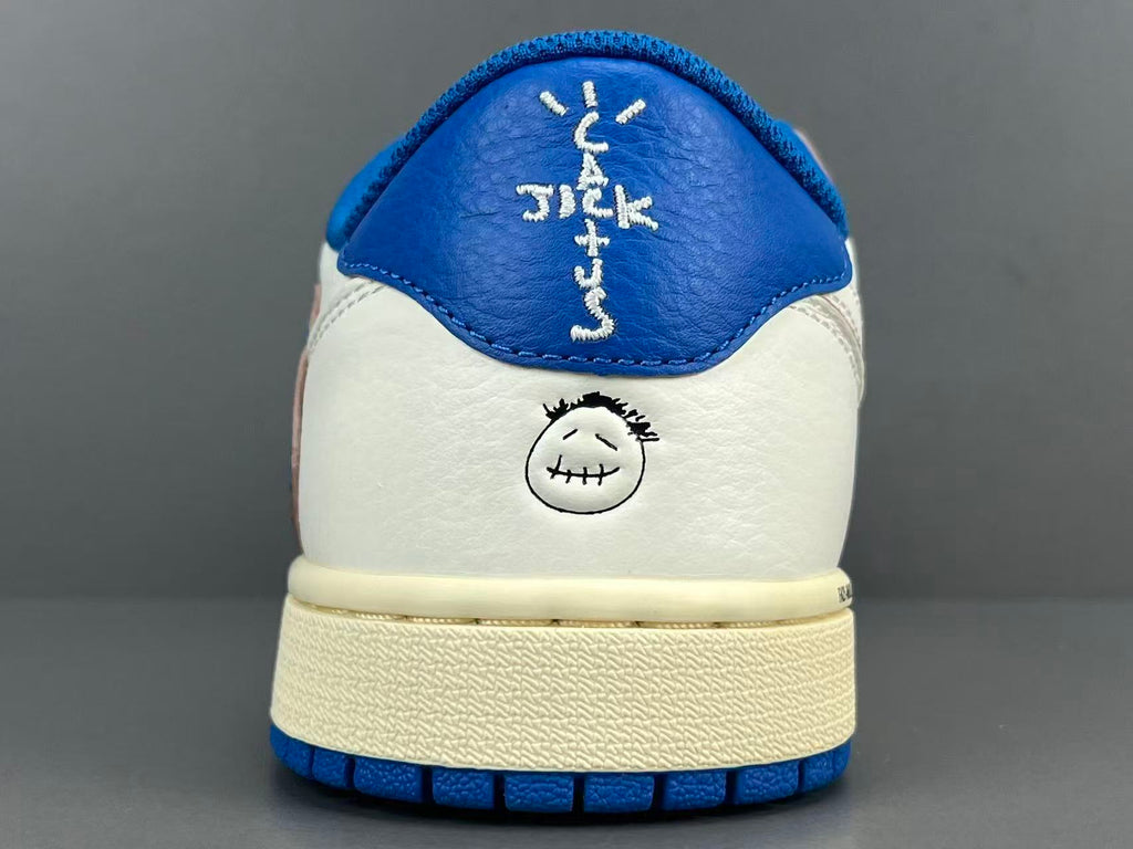 Vintage Blue Low Top Casual Sneakers | Premium Leather Style