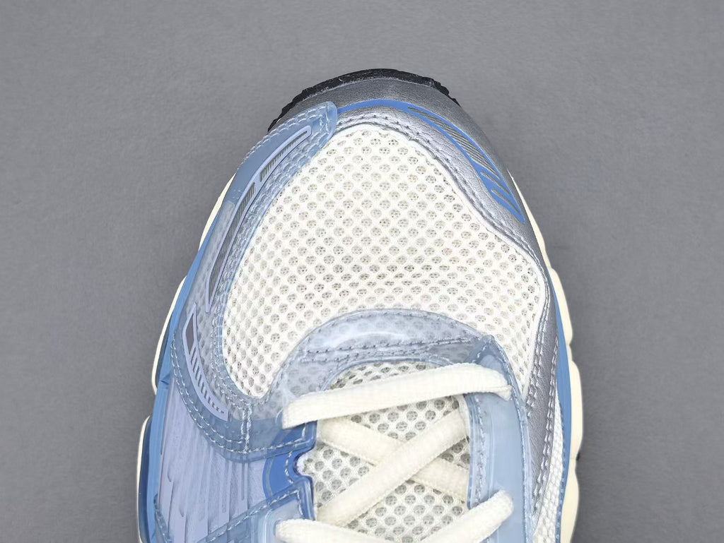 Light Blue Retro Running Sneakers | Breathable Mesh Sports Shoes
