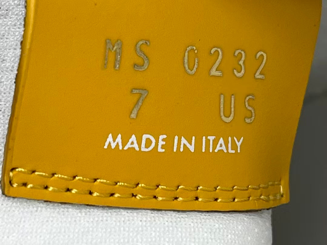 Yellow Luxury Inspired Low Top Casual Sneakers | Premium Embossed Design