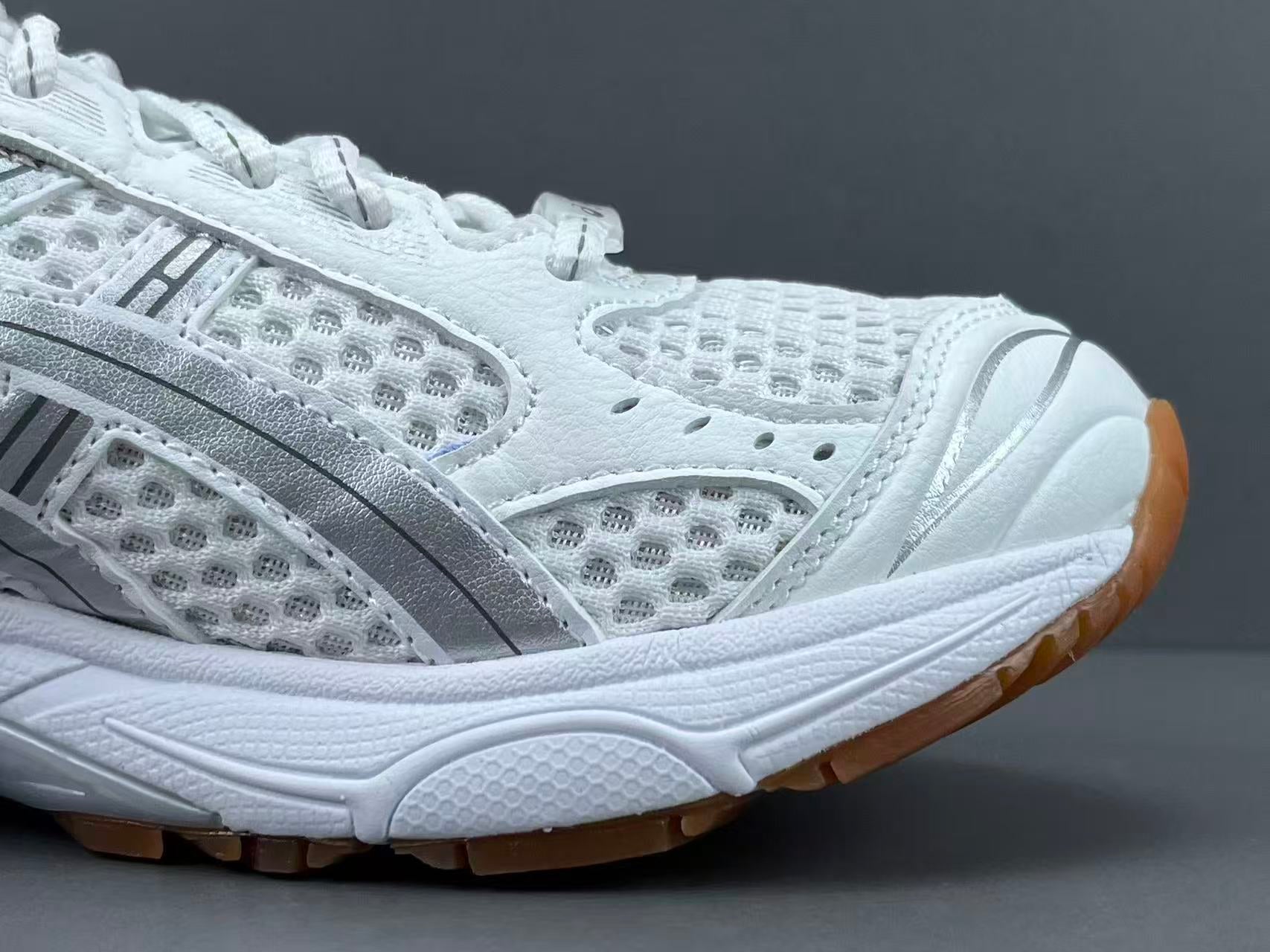 White Silver Running Shoes | Breathable Athletic Sneakers
