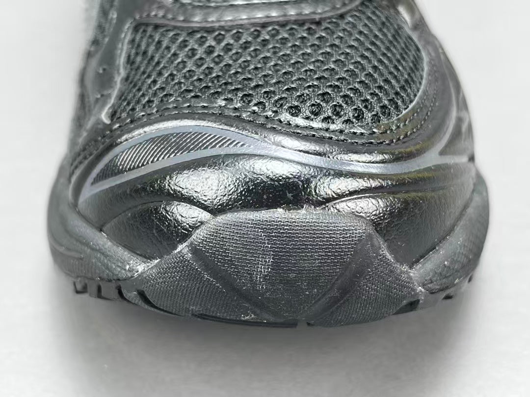 Black Mesh Running Sneakers | Lightweight Cushion Athletic Shoes