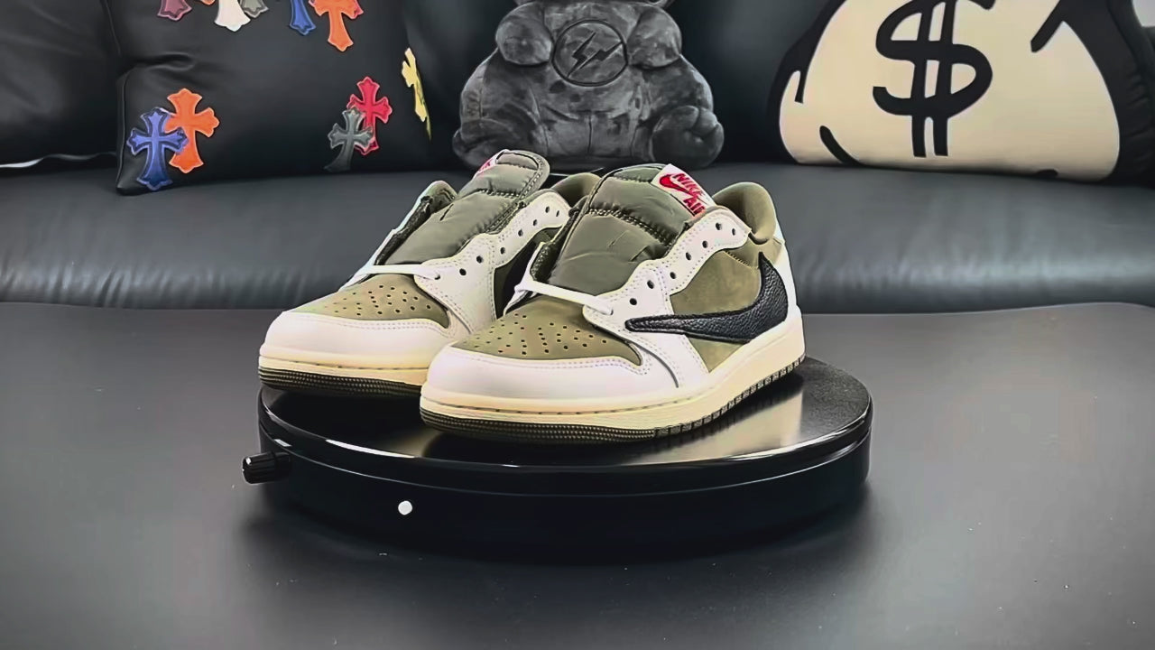 Vintage Olive Low-Top Casual Sneakers – Comfortable Everyday Streetwear Shoes