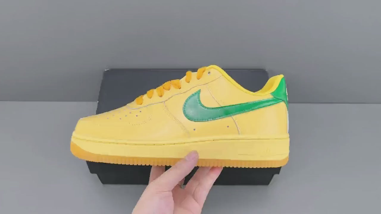 Fashion Low Top Casual Sneakers | Glossy Yellow Green Edition