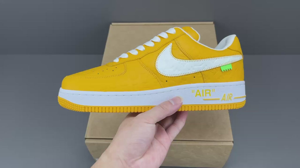 Yellow Luxury Inspired Low Top Casual Sneakers | Premium Embossed Design