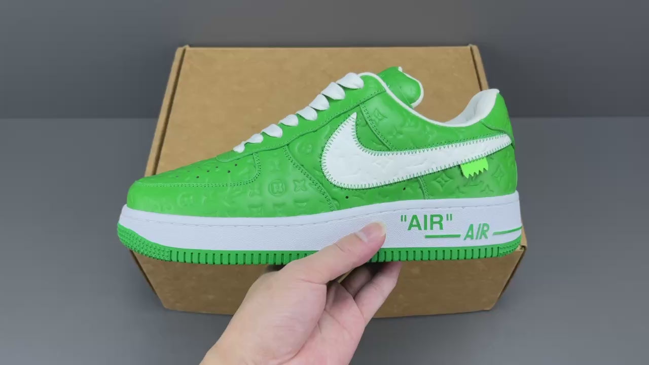 Green Luxury Style Low Top Sneakers