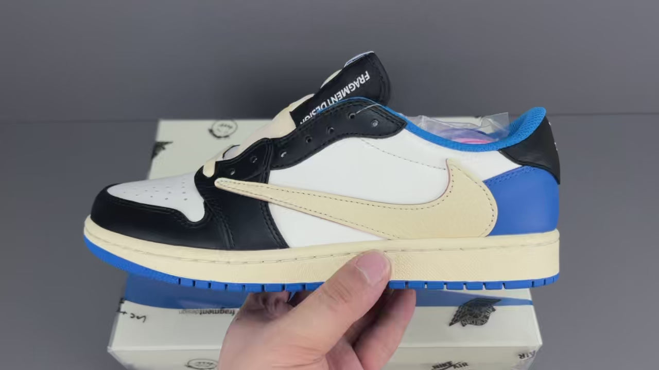 Vintage Low Top Leather Sneakers Blue White Casual Street Shoes