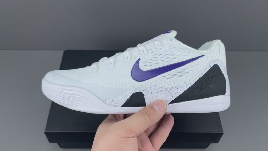 White & Purple Performance Basketball Shoes | Lightweight Court Sneakers