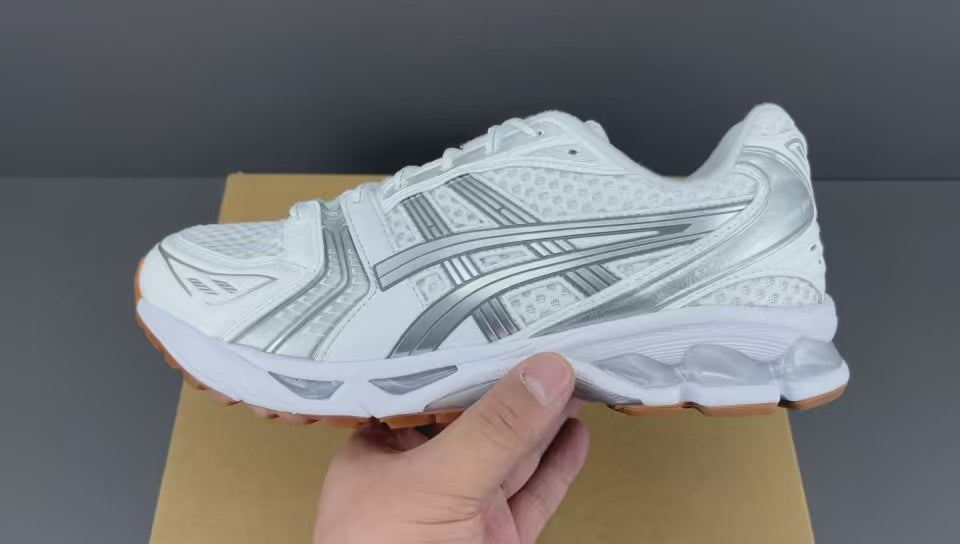 White Silver Running Shoes | Breathable Athletic Sneakers