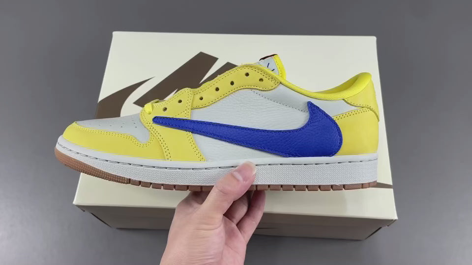 Yellow & Blue Low Top Sneakers | Premium Casual Sports Shoes